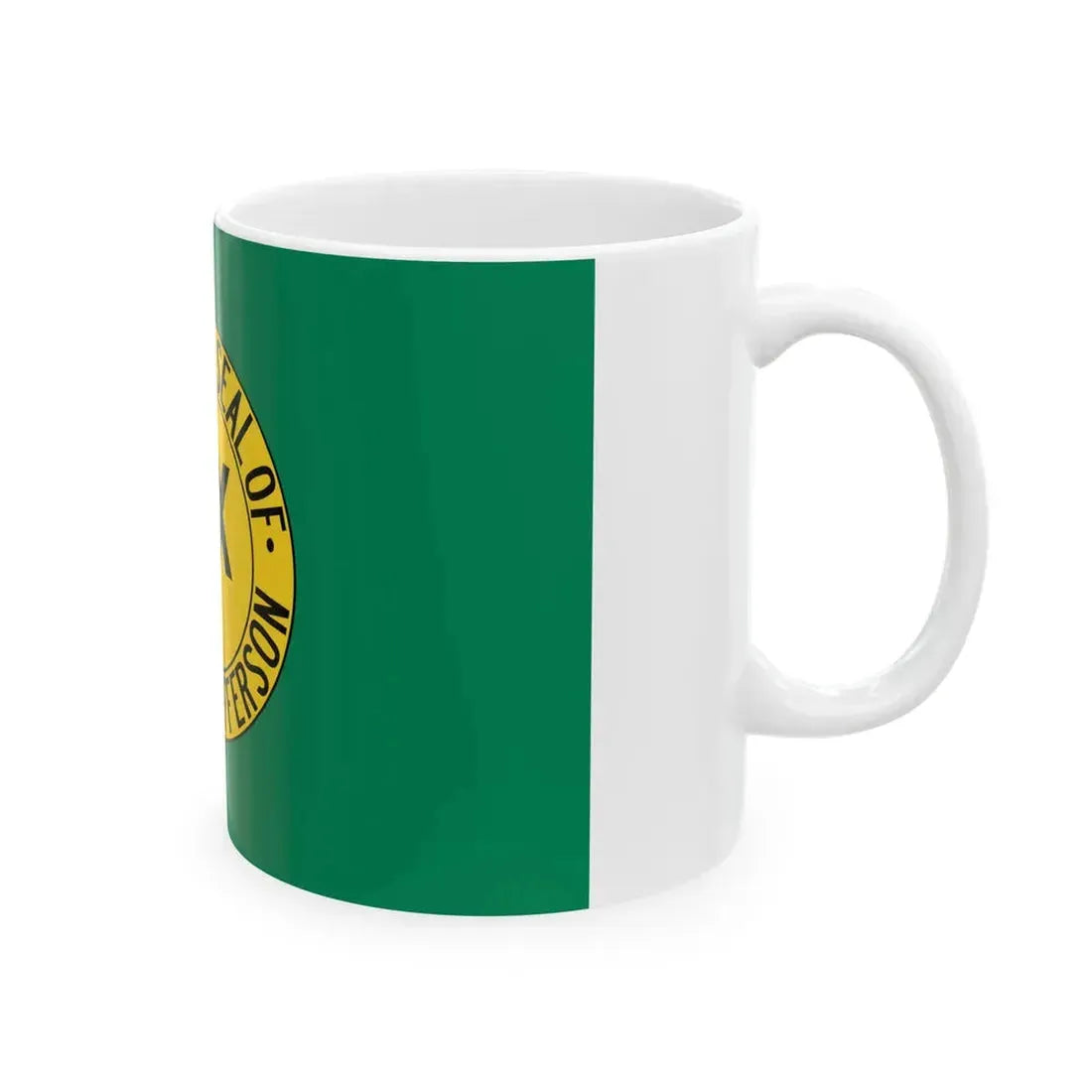 Jefferson state flag (United States) White Coffee Mug - Go Mug Yourself