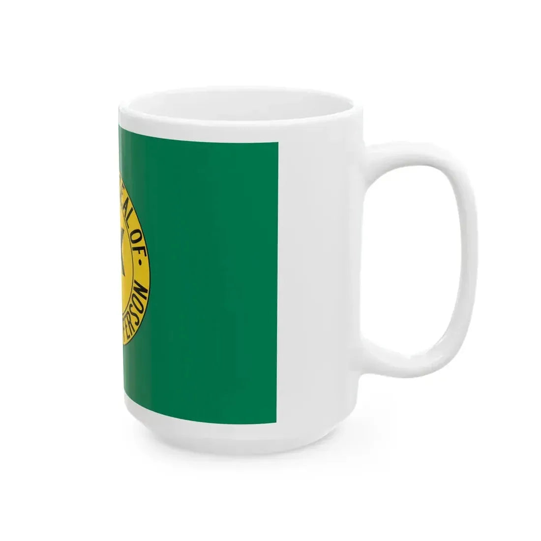 Jefferson state flag (United States) White Coffee Mug - Go Mug Yourself