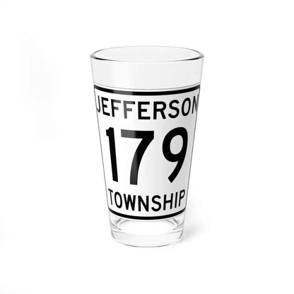 Jefferson Township Route 179 Logan County Ohio (Ohio) (Road Sign) Pint Glss 16oz 16oz - Go Mug Yourself
