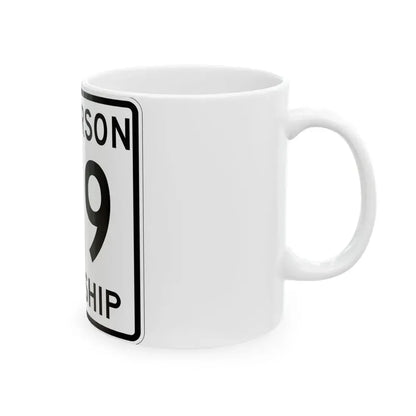 Jefferson Township Route 179 Logan County Ohio (Ohio) (Road Sign) White Coffee Mug - Go Mug Yourself