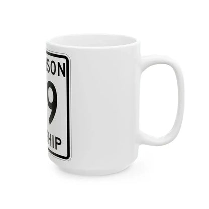Jefferson Township Route 179 Logan County Ohio (Ohio) (Road Sign) White Coffee Mug - Go Mug Yourself