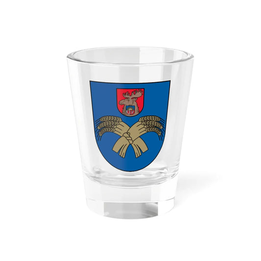 Jelgavas apriņķa ģerbonis (Latvia) (Coat of Arms) Shot Glass 1.5oz 1.5oz - Go Mug Yourself