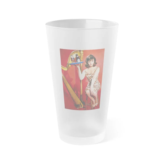 Jennifer Jayne #10 (Vintage Female Icon) Frosted Pint Glass 16oz-16oz-Frosted-Go Mug Yourself