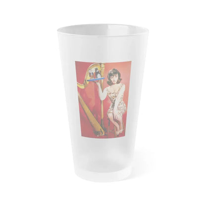 Jennifer Jayne #10 (Vintage Female Icon) Frosted Pint Glass 16oz 16oz Frosted - Go Mug Yourself