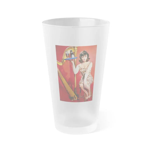 Jennifer Jayne #10 (Vintage Female Icon) Frosted Pint Glass 16oz 16oz Frosted - Go Mug Yourself