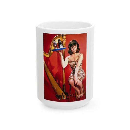 Jennifer Jayne #10 (Vintage Female Icon) White Coffee Mug 15oz - Go Mug Yourself