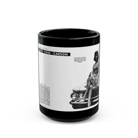 Jennifer Jayne #13 (Vintage Female Icon) Black Coffee Mug 15oz - Go Mug Yourself