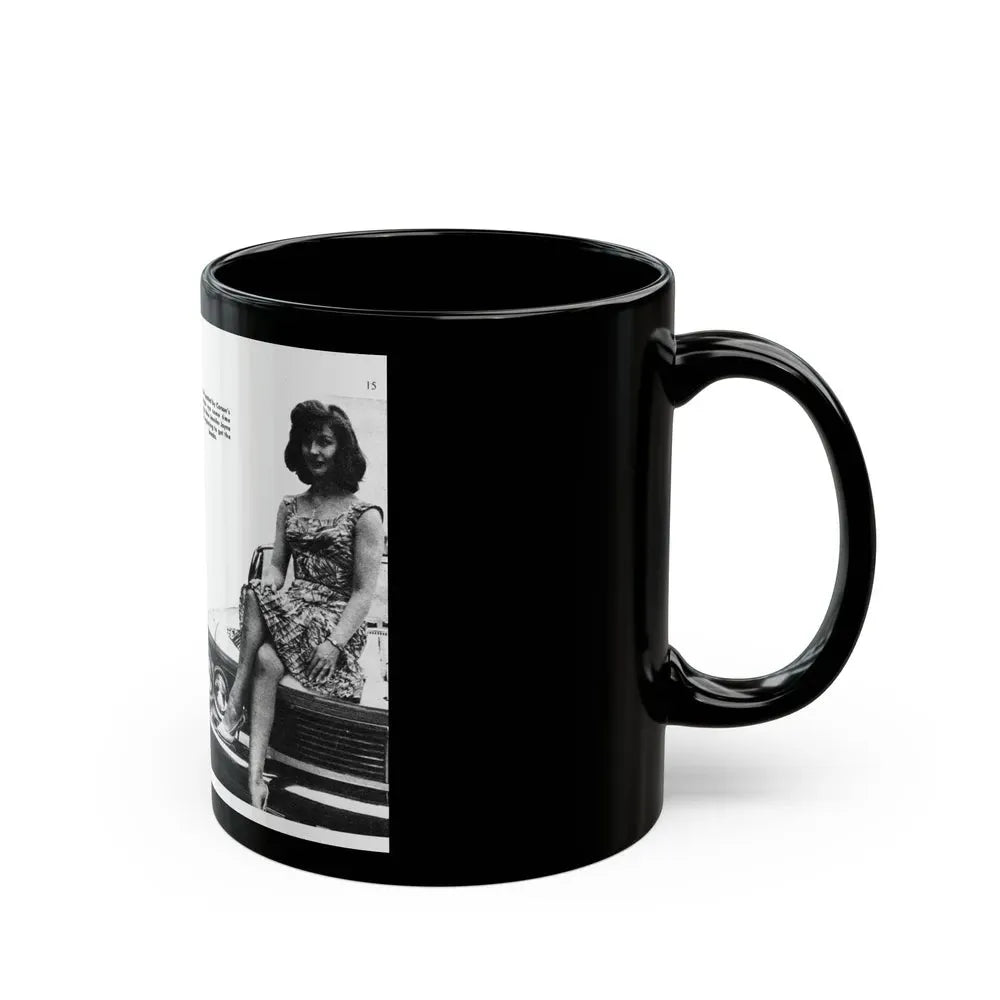 Jennifer Jayne #13 (Vintage Female Icon) Black Coffee Mug - Go Mug Yourself