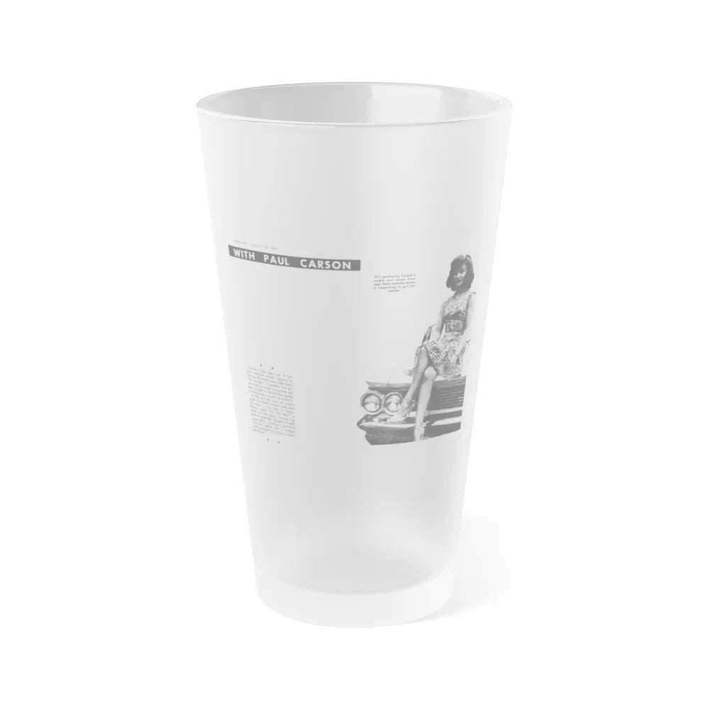 Jennifer Jayne #13 (Vintage Female Icon) Frosted Pint Glass 16oz-16oz-Frosted-Go Mug Yourself