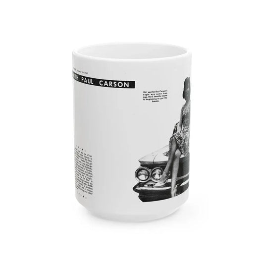 Jennifer Jayne #13 (Vintage Female Icon) White Coffee Mug 15oz - Go Mug Yourself