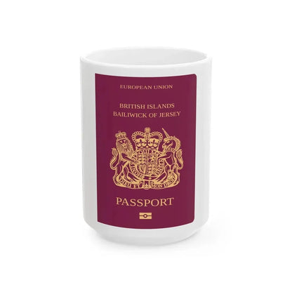 Jersey Passport - White Coffee Mug 15oz - Go Mug Yourself