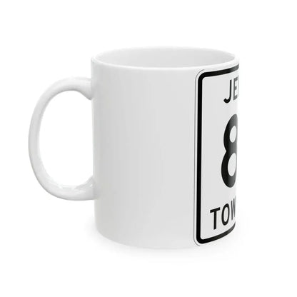Jersey Township Route 88 Licking County Ohio (Ohio) (Road Sign) White Coffee Mug - Go Mug Yourself