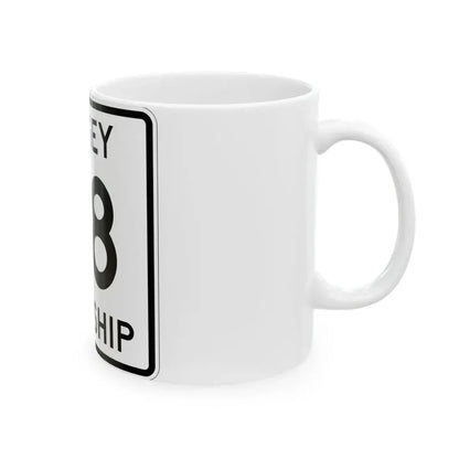 Jersey Township Route 88 Licking County Ohio (Ohio) (Road Sign) White Coffee Mug - Go Mug Yourself