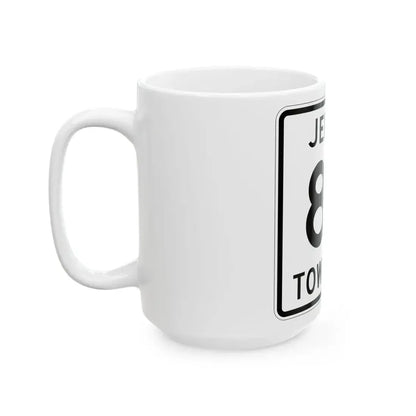 Jersey Township Route 88 Licking County Ohio (Ohio) (Road Sign) White Coffee Mug - Go Mug Yourself