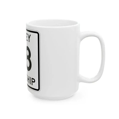 Jersey Township Route 88 Licking County Ohio (Ohio) (Road Sign) White Coffee Mug - Go Mug Yourself