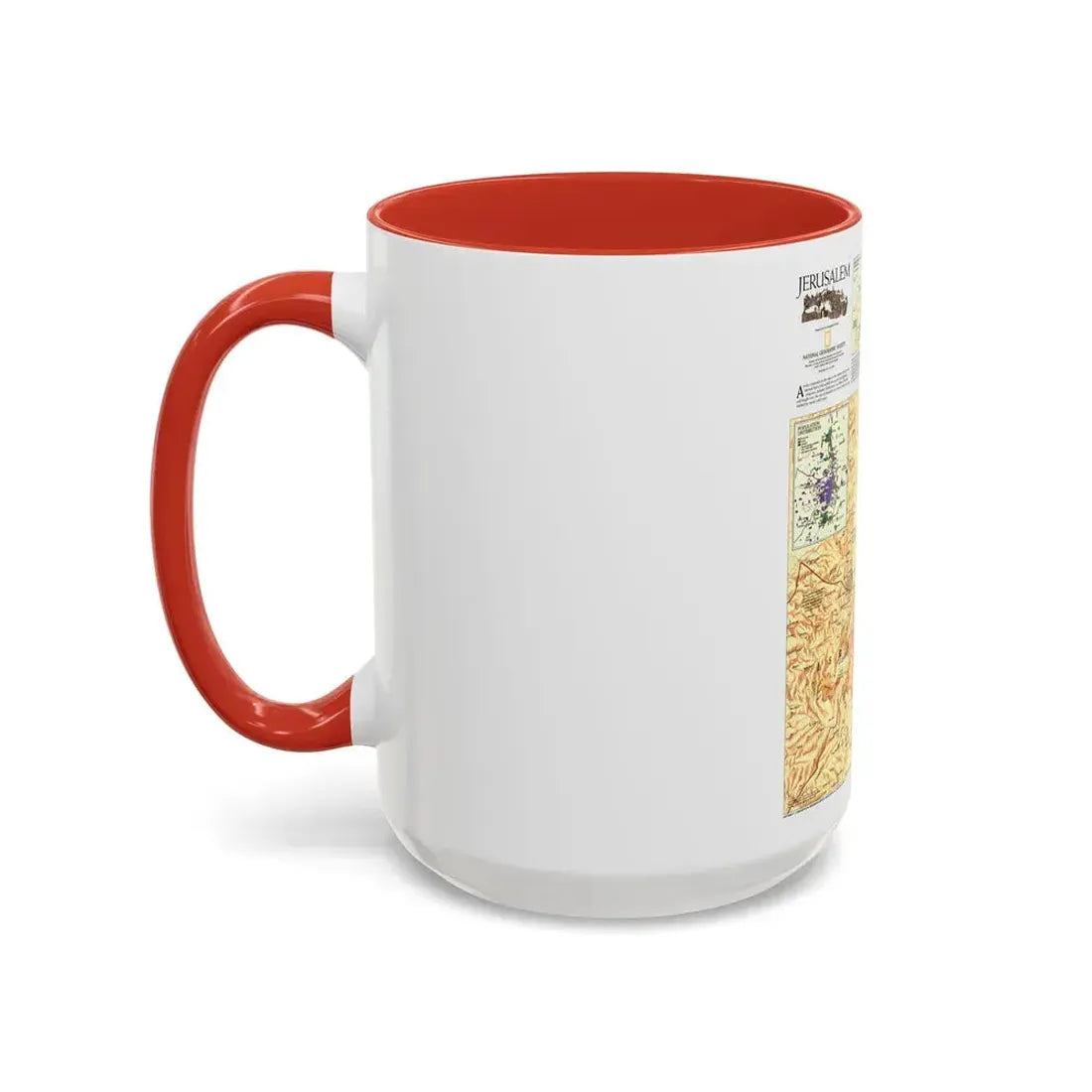 Jerusalem (1996) (Map) Accent Coffee Mug - Go Mug Yourself