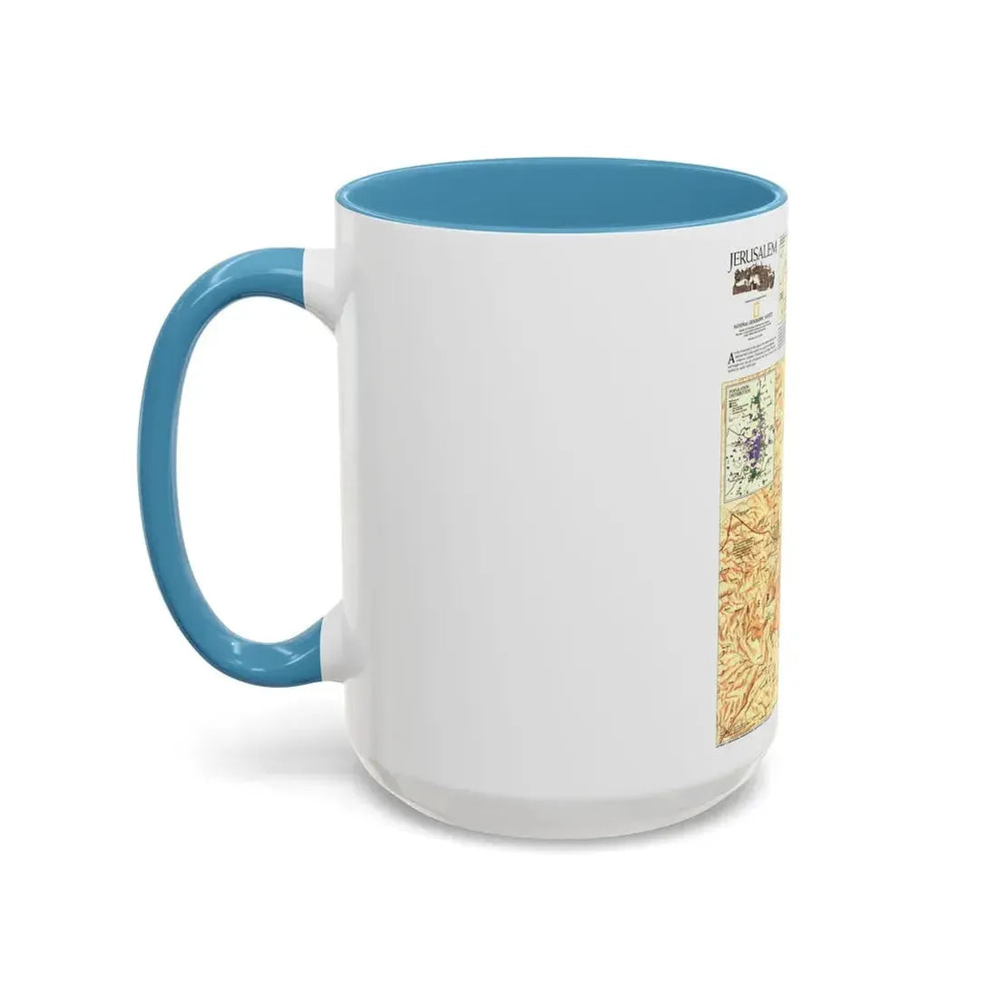 Jerusalem (1996) (Map) Accent Coffee Mug - Go Mug Yourself
