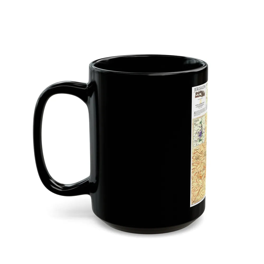 Jerusalem (1996) (Map) Black Coffee Mug-Go Mug Yourself