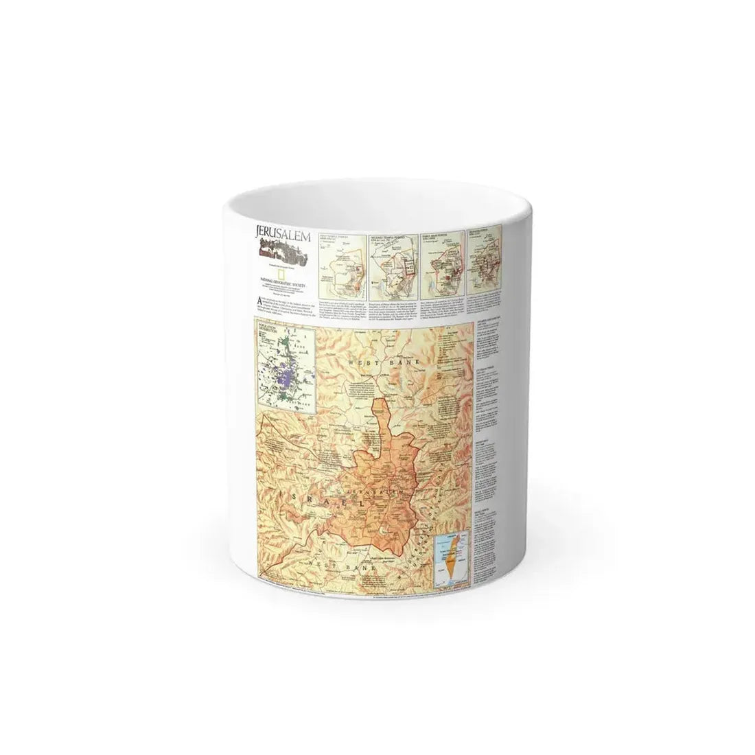 Jerusalem (1996) (Map) Color Changing Mug 11oz - Go Mug Yourself