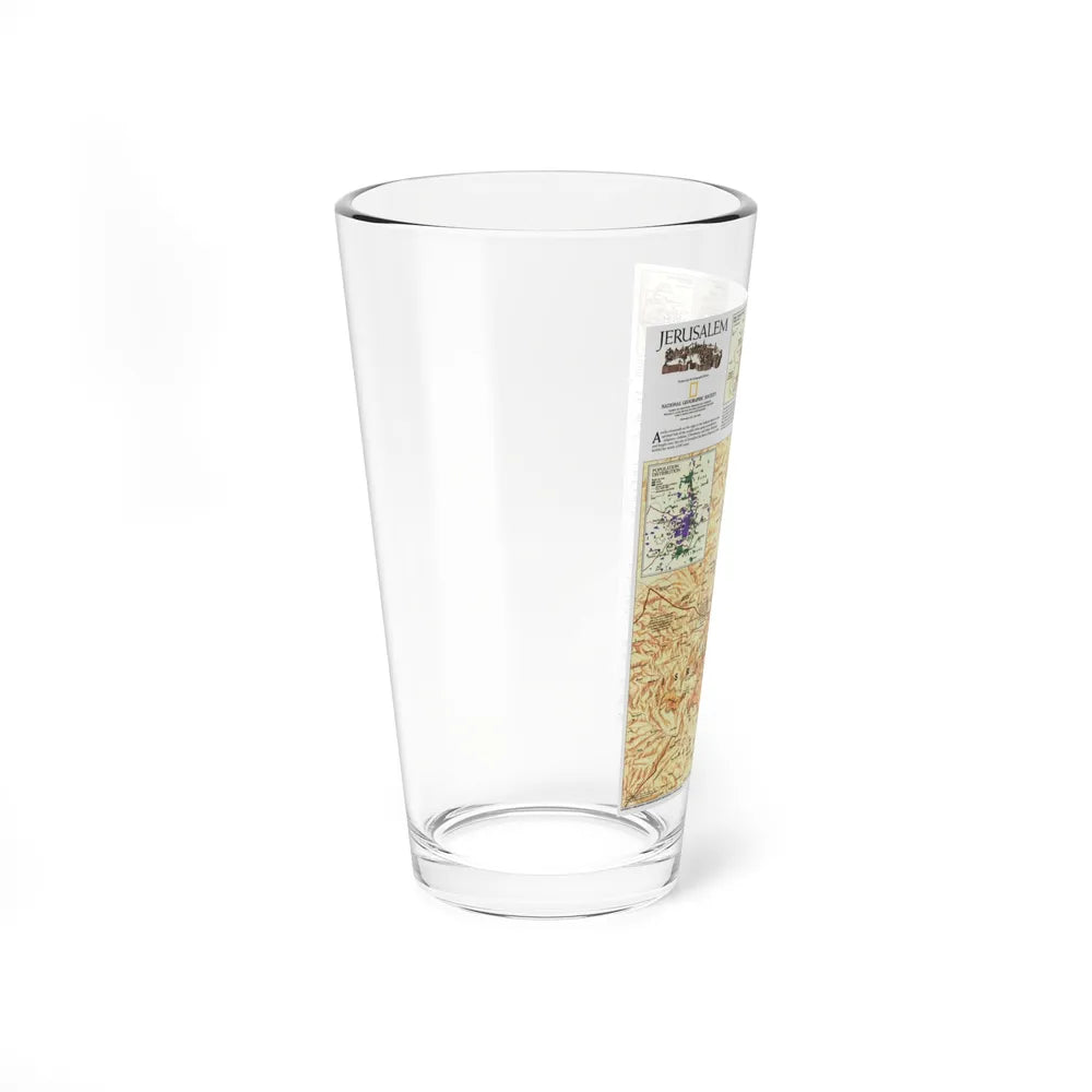 Jerusalem (1996) (Map) Pint Glass 16oz-Go Mug Yourself