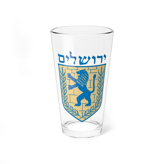 Jerusalem emblem (Israel) (Coat of Arms) Pint Glass 16oz 16oz - Go Mug Yourself