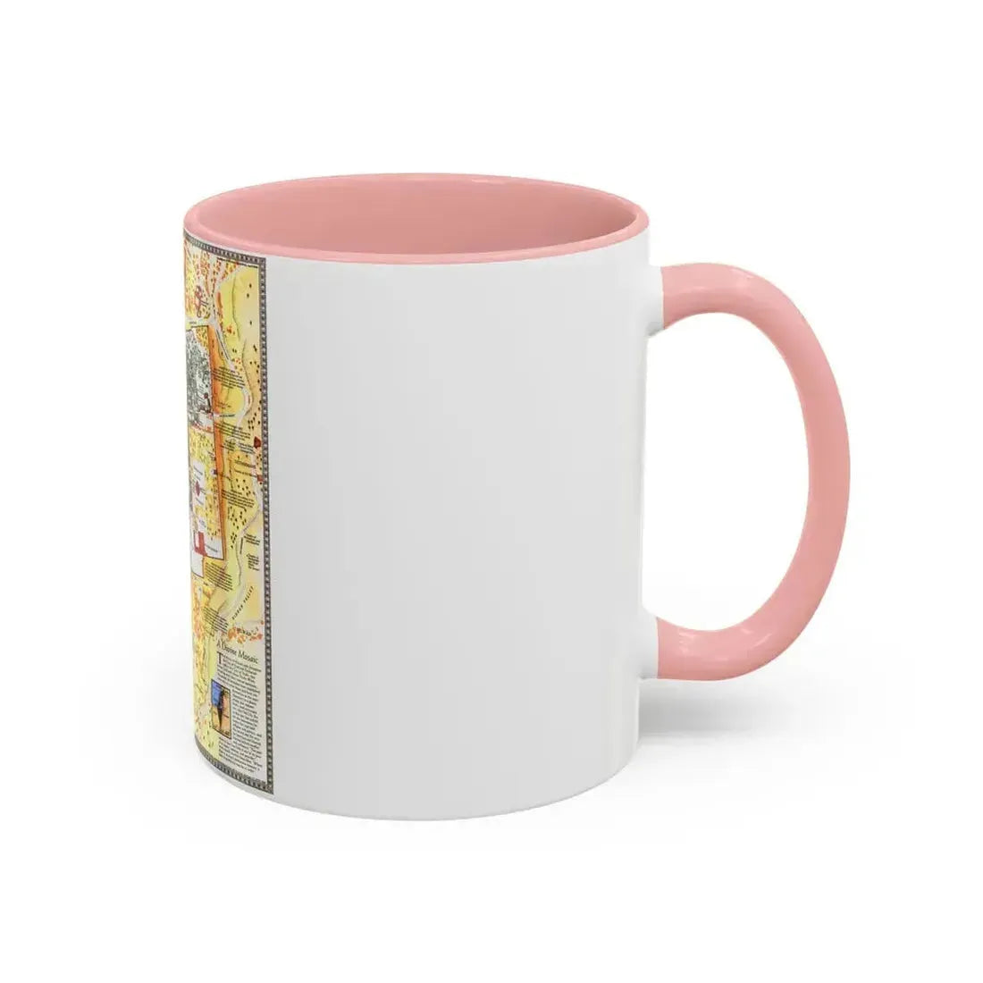 Jerusalem- The Old City (1996) (Map) Accent Coffee Mug - Go Mug Yourself