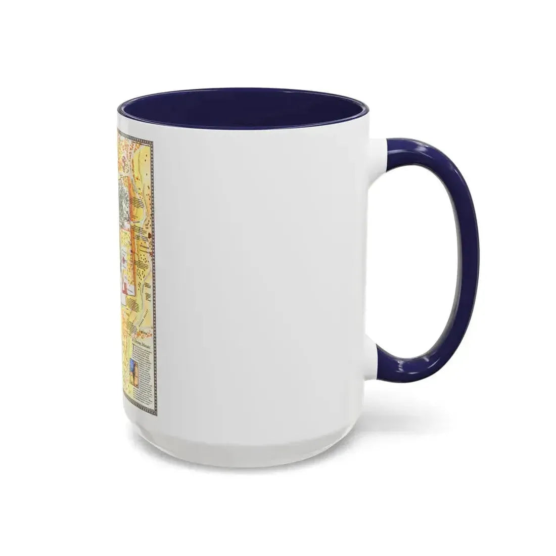 Jerusalem- The Old City (1996) (Map) Accent Coffee Mug - Go Mug Yourself