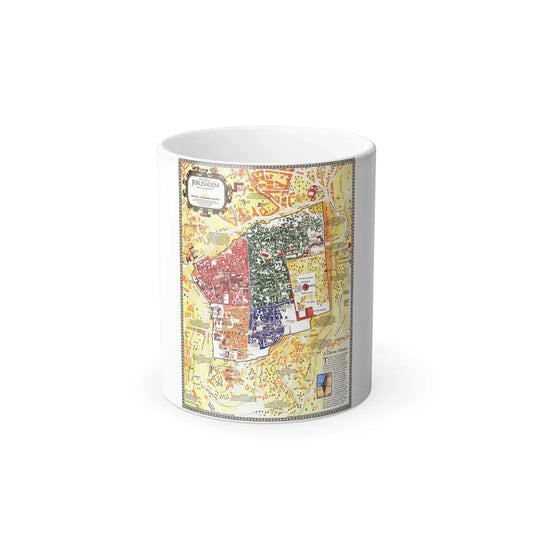 Jerusalem- The Old City (1996) (Map) Color Changing Mug 11oz Default Title 11oz - Go Mug Yourself
