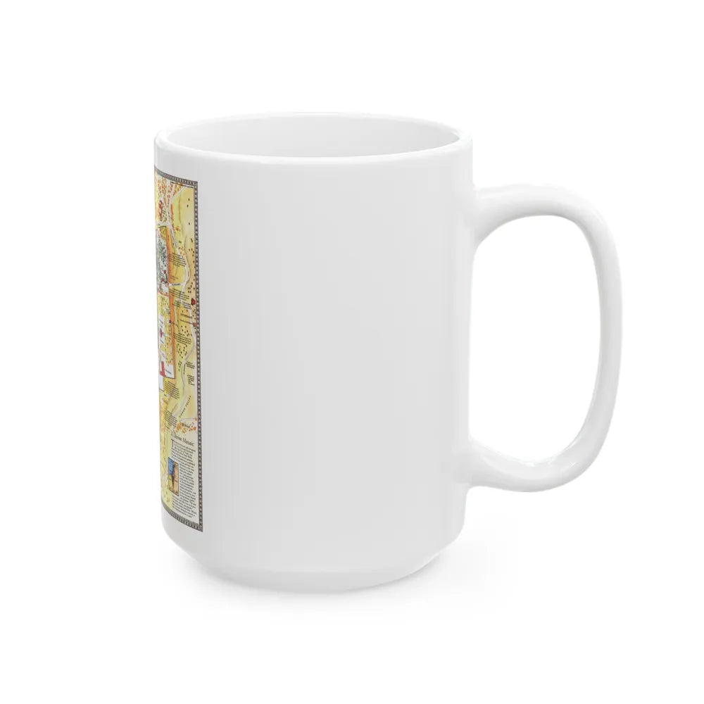 Jerusalem- The Old City (1996) (Map) White Coffee Mug-Go Mug Yourself