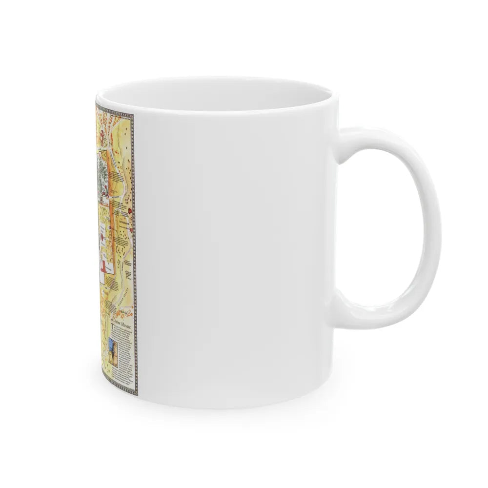 Jerusalem- The Old City (1996) (Map) White Coffee Mug-Go Mug Yourself