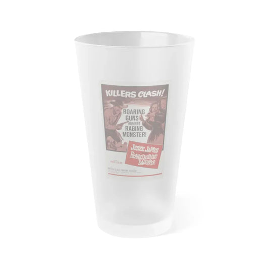 JESSE JAMES MEETS FRANKENSTEIN'S DAUGHTER 1966 Movie Poster - Frosted Pint Glass 16oz 16oz Frosted - Go Mug Yourself
