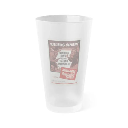 JESSE JAMES MEETS FRANKENSTEIN'S DAUGHTER 1966 Movie Poster - Frosted Pint Glass 16oz 16oz Frosted - Go Mug Yourself