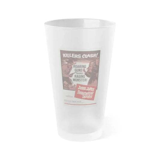 JESSE JAMES MEETS FRANKENSTEIN'S DAUGHTER 1966 Movie Poster - Frosted Pint Glass 16oz 16oz Frosted - Go Mug Yourself