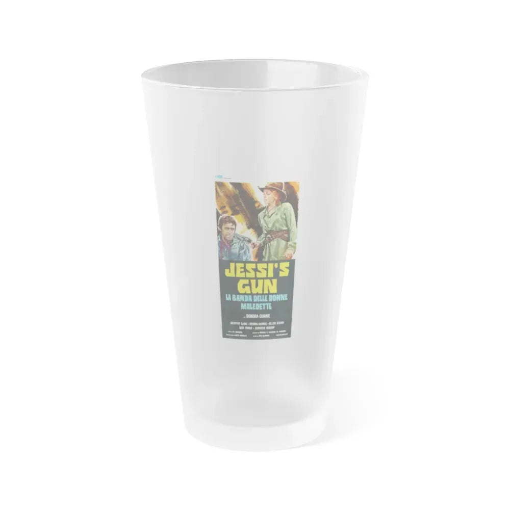 JESSI'S GUN 1975 Movie Poster - Frosted Pint Glass 16oz 16oz Frosted - Go Mug Yourself