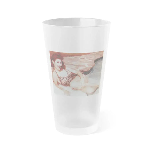 Jill St. John #125 (Vintage Female Icon) Frosted Pint Glass 16oz 16oz Frosted - Go Mug Yourself