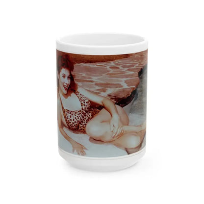 Jill St. John #125 (Vintage Female Icon) White Coffee Mug 15oz - Go Mug Yourself
