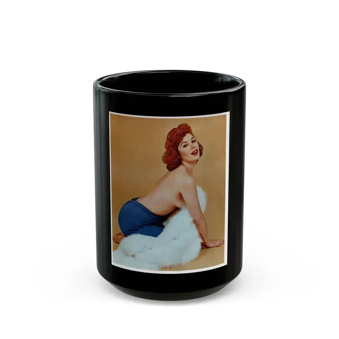 Jill St. John #130 (Vintage Female Icon) Black Coffee Mug 15oz - Go Mug Yourself