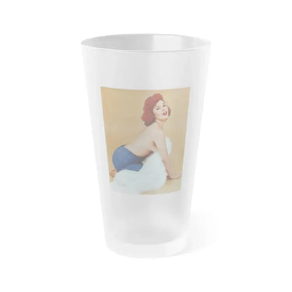Jill St. John #130 (Vintage Female Icon) Frosted Pint Glass 16oz 16oz Frosted - Go Mug Yourself