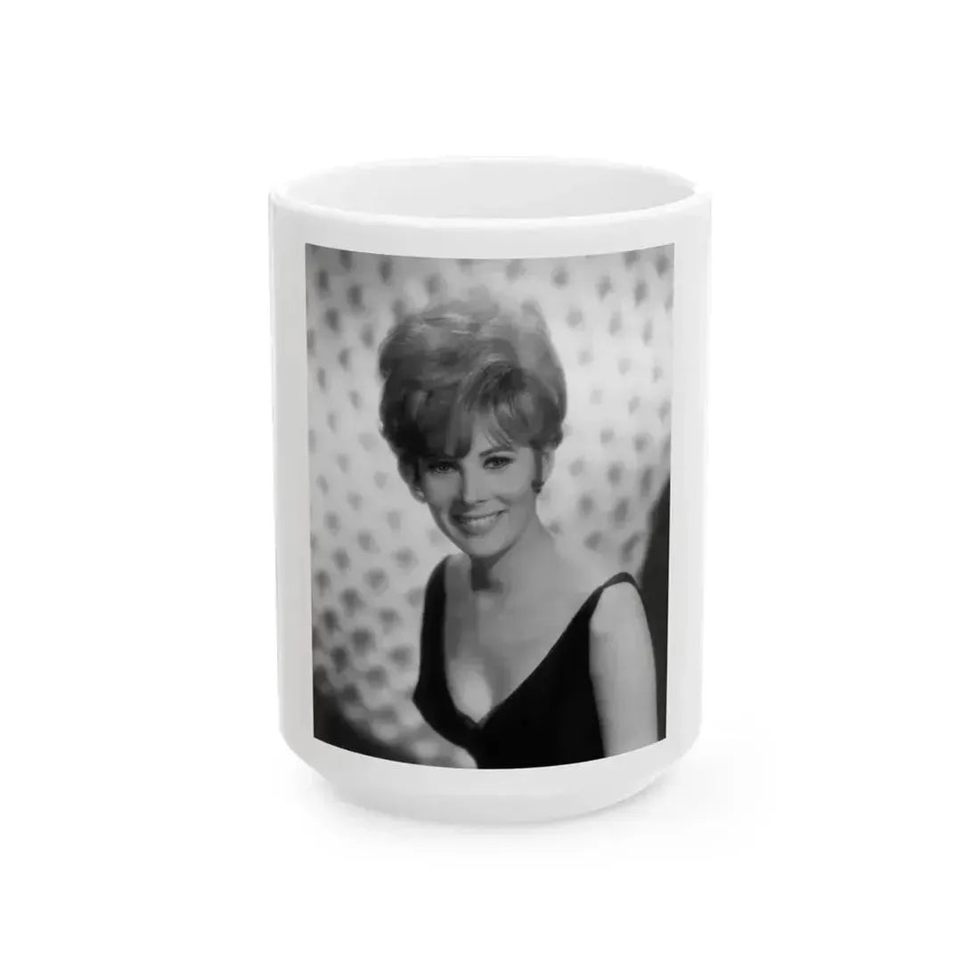 Jill St. John #152 (Vintage Female Icon) White Coffee Mug 15oz - Go Mug Yourself