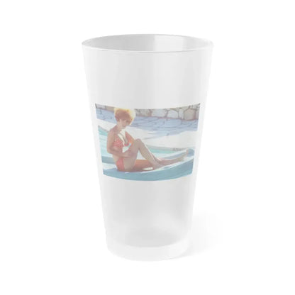 Jill St. John #162 (Vintage Female Icon) Frosted Pint Glass 16oz 16oz Frosted - Go Mug Yourself