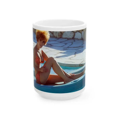 Jill St. John #162 (Vintage Female Icon) White Coffee Mug 15oz - Go Mug Yourself