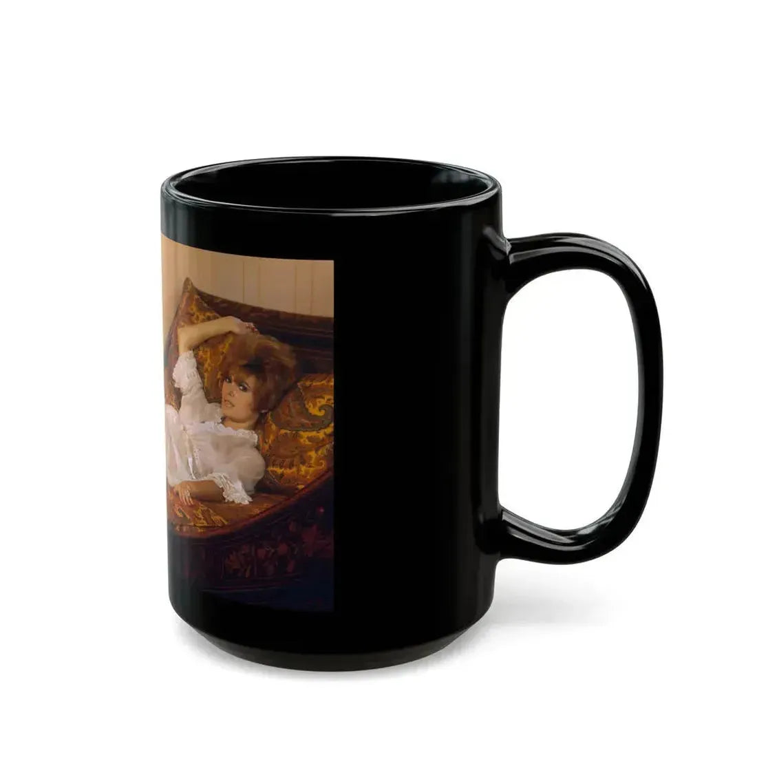Jill St. John #163 (Vintage Female Icon) Black Coffee Mug - Go Mug Yourself