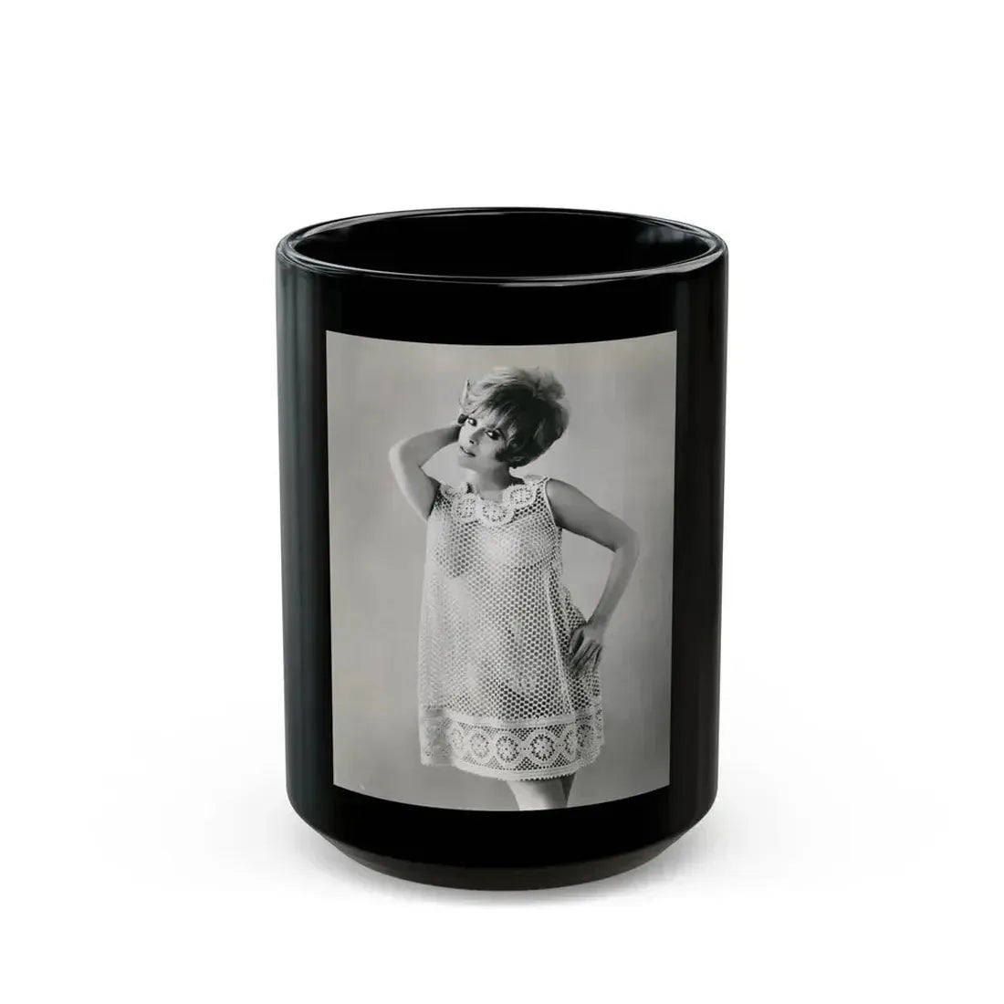 Jill St. John #172 (Vintage Female Icon) Black Coffee Mug 15oz - Go Mug Yourself
