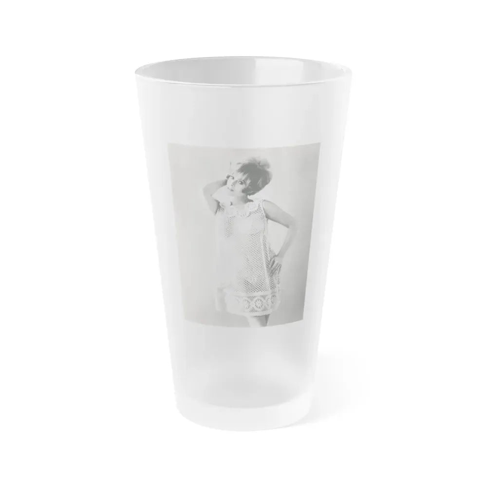 Jill St. John #172 (Vintage Female Icon) Frosted Pint Glass 16oz 16oz Frosted - Go Mug Yourself
