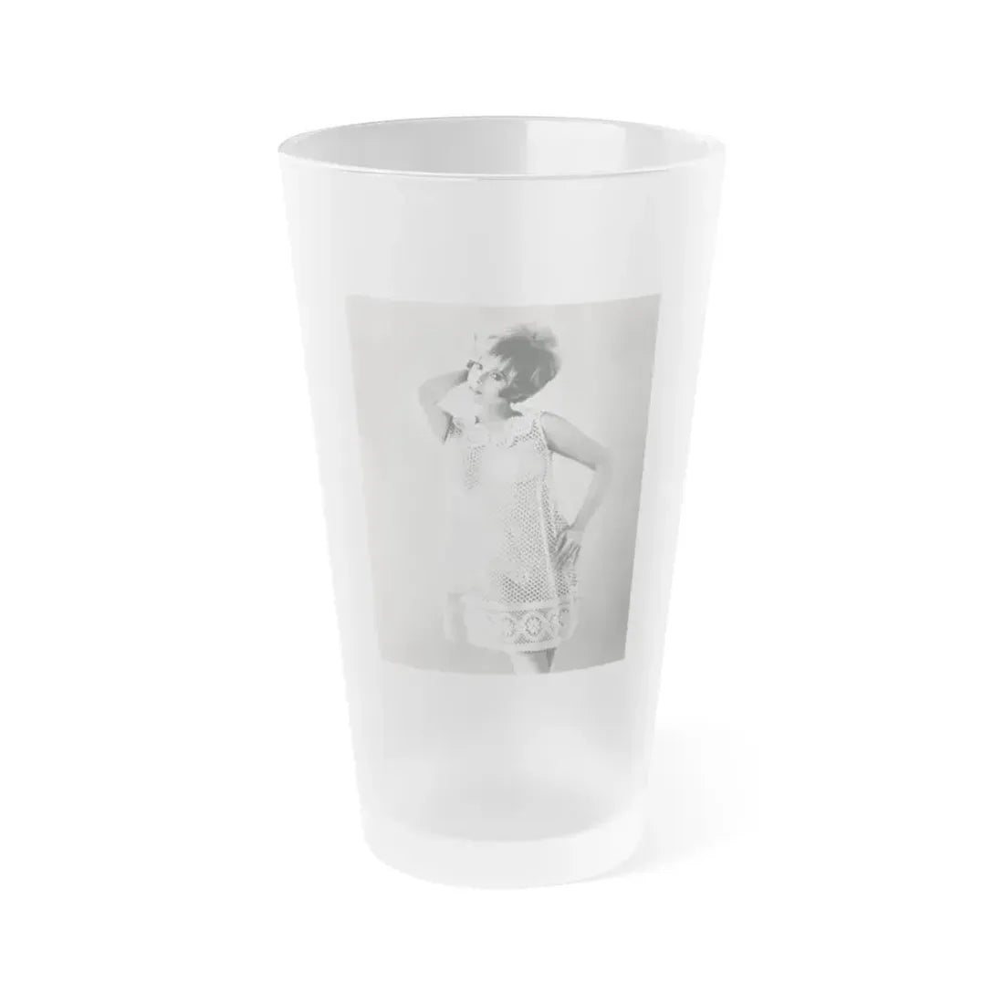 Jill St. John #172 (Vintage Female Icon) Frosted Pint Glass 16oz 16oz Frosted - Go Mug Yourself