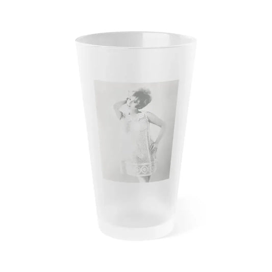 Jill St. John #172 (Vintage Female Icon) Frosted Pint Glass 16oz 16oz Frosted - Go Mug Yourself