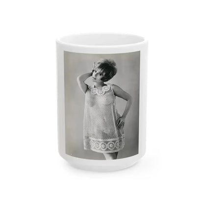 Jill St. John #172 (Vintage Female Icon) White Coffee Mug 15oz - Go Mug Yourself