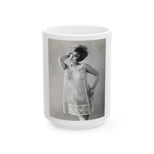 Jill St. John #172 (Vintage Female Icon) White Coffee Mug 15oz - Go Mug Yourself