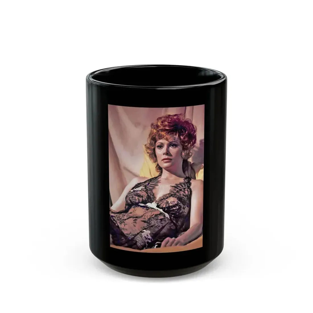 Jill St. John #176 (Vintage Female Icon) Black Coffee Mug 15oz - Go Mug Yourself