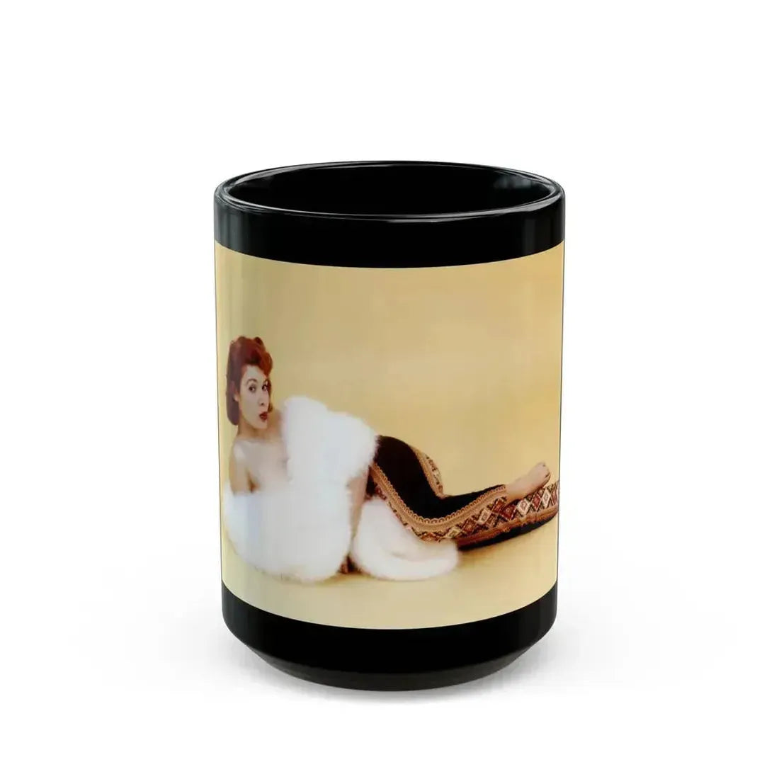Jill St. John #179 (Vintage Female Icon) Black Coffee Mug 15oz - Go Mug Yourself